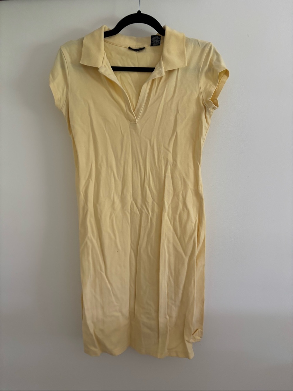 New York & Company Pale Yellow Polo Tennis Dress